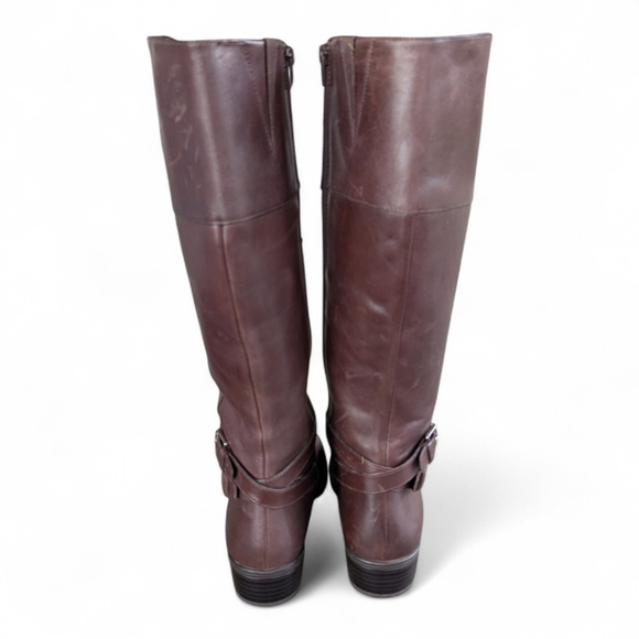Ralph Lauren Women's Leather Marba Riding Boot Dark Brown Burnished Sz 8.5 B - Picture 8 of 14